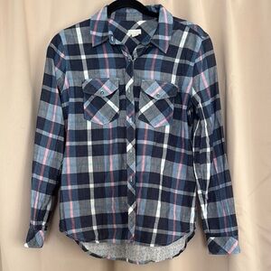 Hinge Women’s Small Blue and Red Plaid Shirt